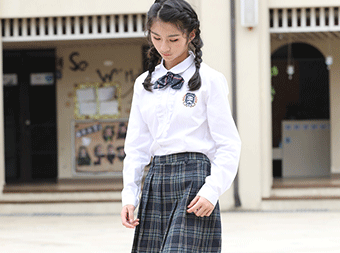 中小學(xué)生校服定制長袖襯衫百褶半裙裝